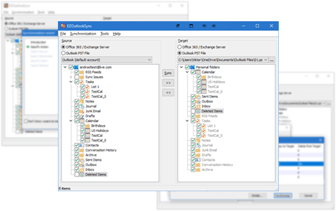 EZOutlookSync Screenshot